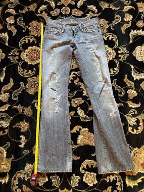 Citizens of Humanity low waist Flair jeans; distressed & fabulous!!